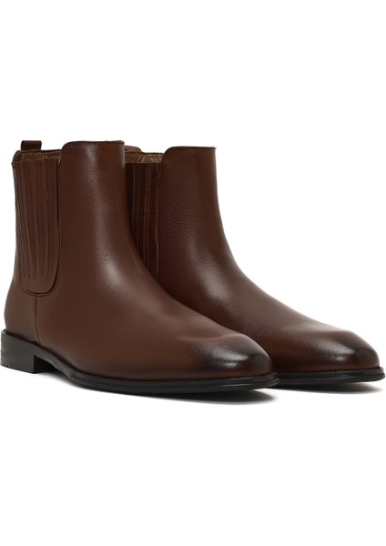 Erkek Kahverengi Deri Chelsea Bot 25WFD604618 fırsatları