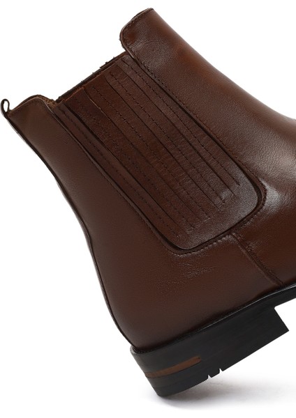 Erkek Kahverengi Deri Chelsea Bot 25WFD604618