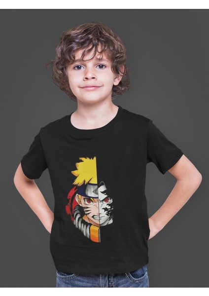 Naruto Kakashi Anime Face Japanese Korea Çocuk Tişört T-Shirt