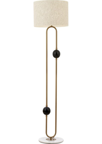 Avonnı LM-9138-1BSA Eskitme Kaplama Lambader E27 Metal Kumaş 40CM