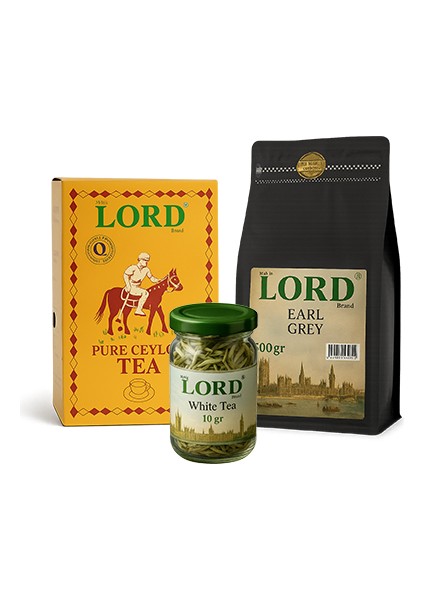 3’lü Premium Set – Ceylon + Earl Grey + White Tea | Gurme Çay Koleksiyonu