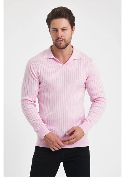 Erkek Polo Yaka Fitilli Triko Kazak fiyatları