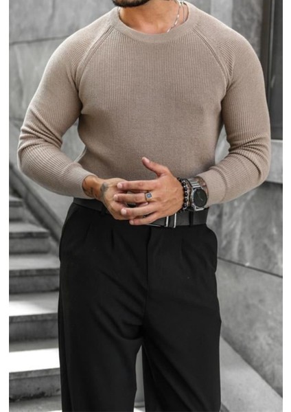 Erkek Camel Selanik Örgü Italyan Reklan Bisiklet Yaka Triko Kazak modelleri