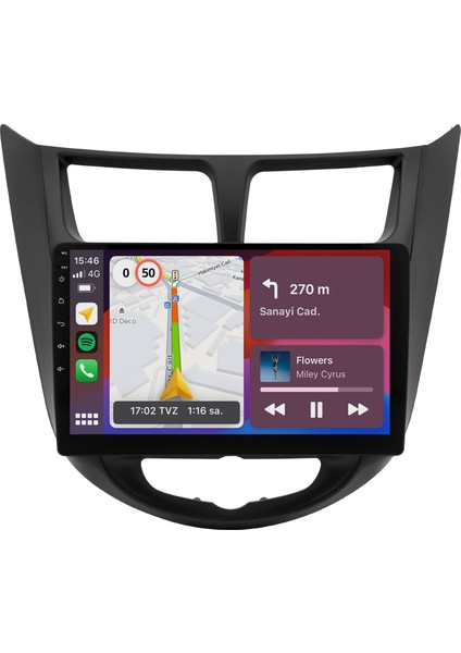 Hyundai Accent Blue Android Multimedya Ekran (2016-2024) | 2gb/4gb/8gb Ram – Carplay – Android Auto – Navigasyon – Google Play – Geri Görüş Kamerası – Soket Sokete Uyumlu modelleri