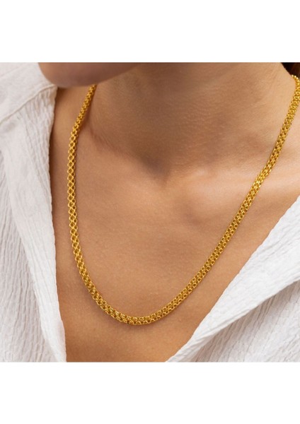 Ince Bi̇smark Altin Zi̇nci̇r Kolye