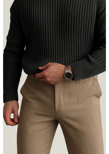 Erkek Füme Fitilli Örme Regular Triko Kazak modelleri