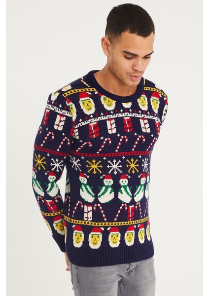 Erkek Lacivert Christmas Yılbaşı KAZAĞI-NOELKZKR02S modelleri