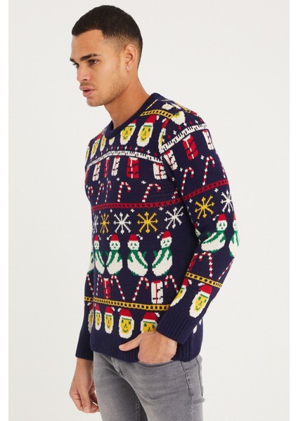 Erkek Lacivert Christmas Yılbaşı KAZAĞI-NOELKZKR02S fırsatları