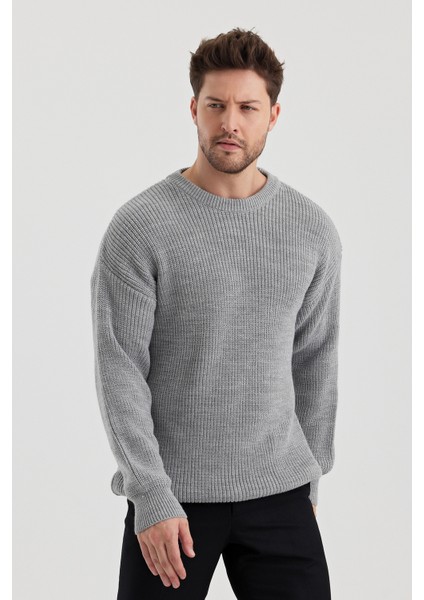 Erkek Regular Fit Bisiklet Yaka Örgülü Triko fiyatları