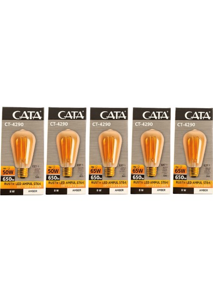 CT-4290 8W Rustik LED Ampul Amber 5 Li Paket fiyatları