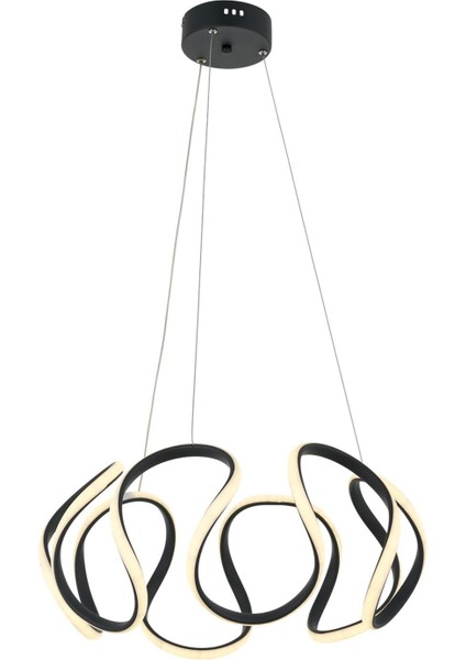 Avonnı AV-60417-GR Antrasit Boyalı Modern Avize LED Metal Pleksi 60CM