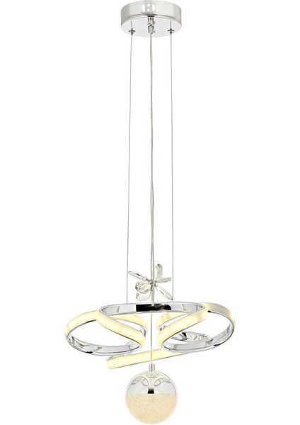 Avonnı Krom Kaplama Modern Avize Metal Cam 35CM