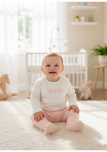 Organik Swan Arkadan Patlı 2'li Takım Pembe