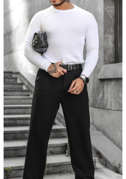 Erkek Beyaz Selanik Örgü Italyan Reklan Bisiklet Yaka Triko Kazak modelleri