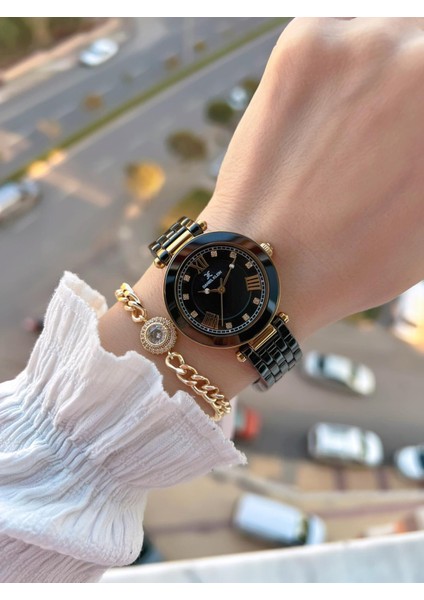 Seramik Kordon Taşlı Kadran 2 Yıl Garantili 3 Atm Kadın Kol Saati+Bileklik Hediyeli Sm4 fiyatları