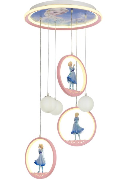 Avonnı AV-5284-PM Pembe Boyalı Modern Avize LED Metal 40CM