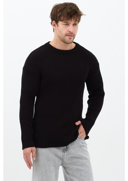 Erkek Beyaz Fitilli Örme Regular Triko Kazak fiyatları