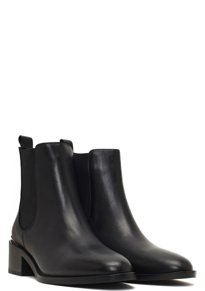 Kadın Siyah Deri Chelsea Bot 25WFD153418 fırsatları
