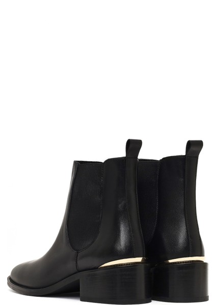 Kadın Siyah Deri Chelsea Bot 25WFD153418