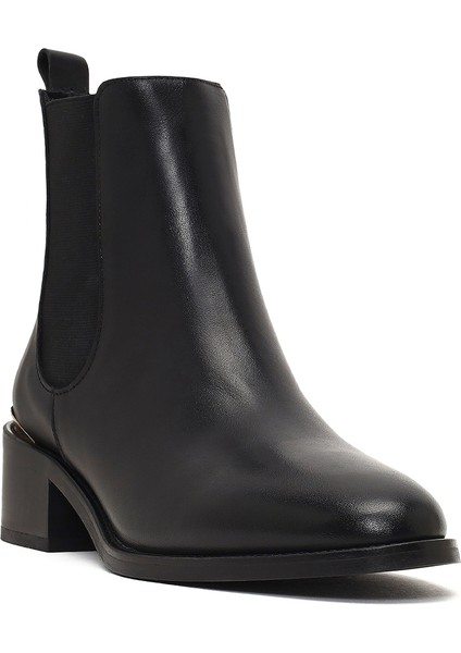 Kadın Siyah Deri Chelsea Bot 25WFD153418