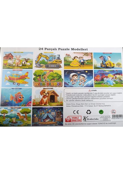 Ahşap Puzzle 24X30 cm 24 Parça Astronot Ikizler fiyatları