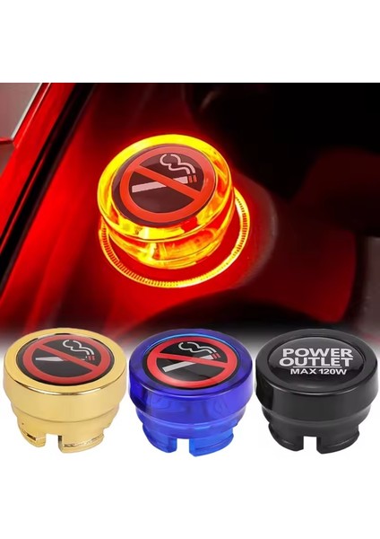 Araç Çakmaklık Yuvası Soketi Kapağı Sigara Içilmez Logolu 2.6x1.8cm Kırmızı