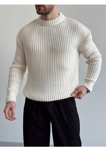 Erkek Fitilli Örme Regular Triko Kazak fırsatları