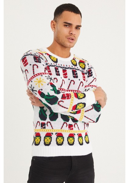 Erkek Beyaz Christmas Yılbaşı KAZAĞI-NOELKZKR01S fiyatları