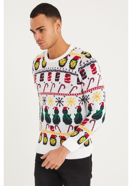 Erkek Beyaz Christmas Yılbaşı KAZAĞI-NOELKZKR01S fırsatları