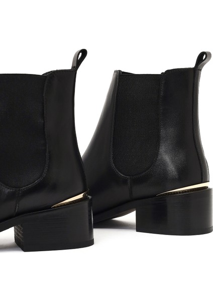 Kadın Siyah Deri Chelsea Bot 25WFD153418