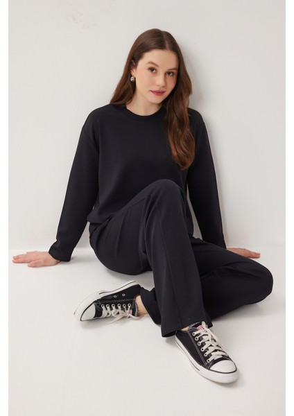 Basic Yumuşak Modal Alt-Üst Takım LXA0009 Siyah