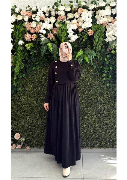 Pamuklu Kadife Elbise 8114