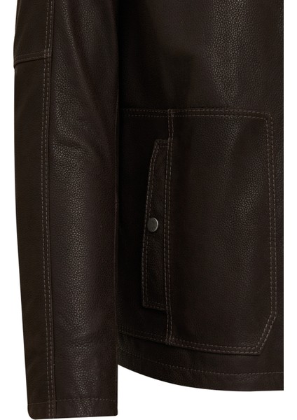 Costa Erkek Kahverengi Deri Ceket 25WGD6557D2