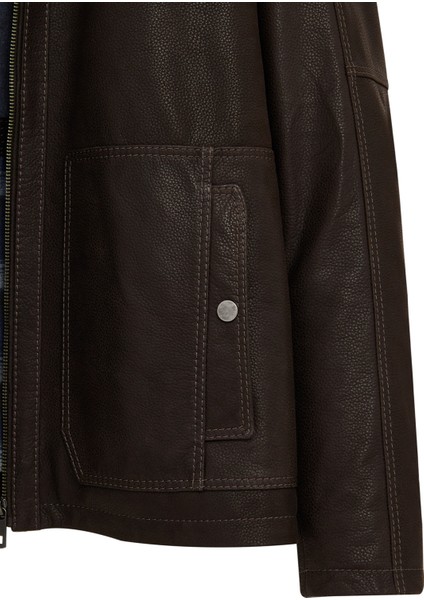 Costa Erkek Kahverengi Deri Ceket 25WGD6557D2