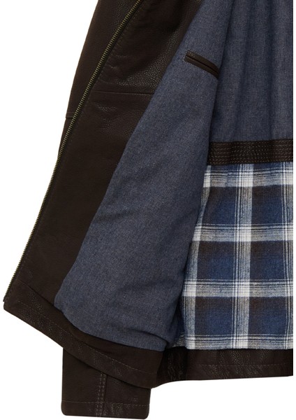 Costa Erkek Kahverengi Deri Ceket 25WGD6557D2