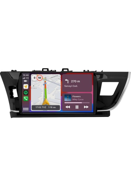 Toyota Corolla Android Multimedya Ekran (2013-2015) | 2gb/4gb/8gb Ram – Carplay – Android Auto – Navigasyon – Google Play – Geri Görüş Kamerası – Soket Sokete Uyumlu fırsatları