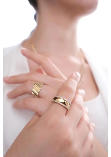 Modern Altın Prizma Yüzük fiyatları