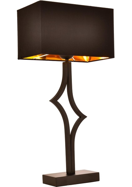 Avonnı ML-9148-1BSY Siyah Boyalı Masa Lambası E27 Metal Kumaş 30X18CM