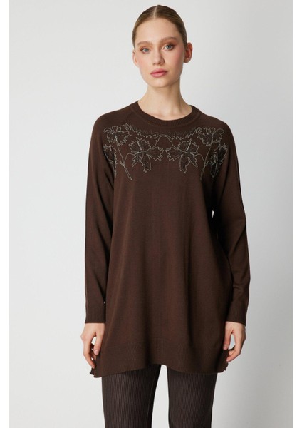 65387 Onteks Kazak Yaprak Desenli Zincirli Uzun