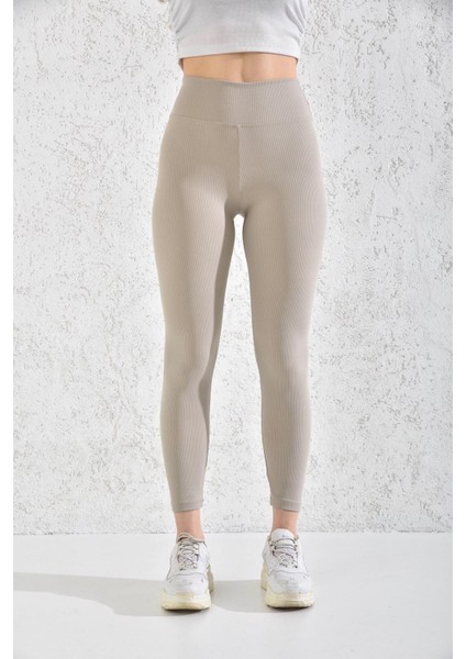 Bluvia Düz Kemer Fileli Tayt