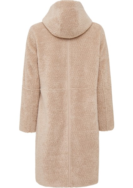 Fiorentini Kadın Bej Çift Taraflı Kapüşonlu Teddy Kaban 25WGP53149F fiyatları