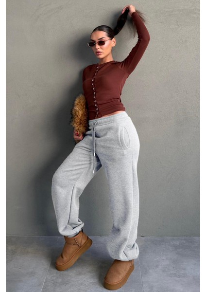 Grimelanj Geniş Paça Rahat Kalıp Lastikli Eşofman Altı MG2581 modelleri