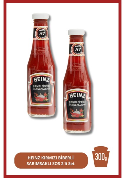 Heınz Kırmızı Biberli Sarımsaklı Sos 300G 2'li Set