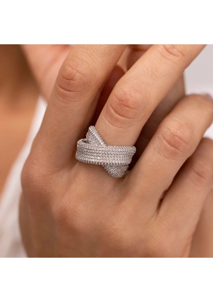 Beyaz Altın Çift Kol Altın Yüzük fırsatları