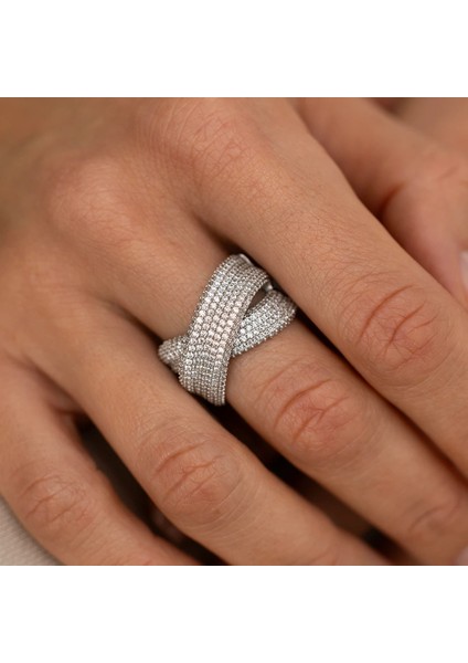 Beyaz Altın Çift Kol Altın Yüzük indirimleri