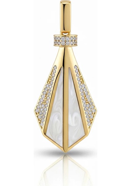 Nisera Beyaz Mine Altın Kolye Ucu