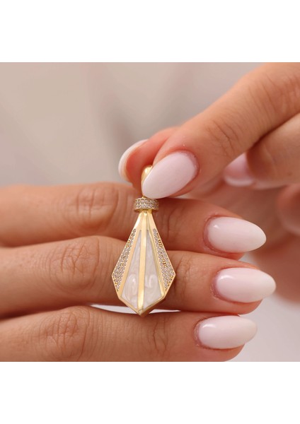 Nisera Beyaz Mine Altın Kolye Ucu fiyatları