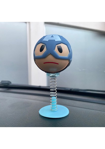 Kaptan Amerika Sallanan Kafa Zıp Zıp Marvel Lisanslı