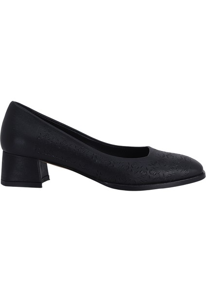 Hobby 26680 Hakiki Deri Topuklu Kadın Ayakkabı