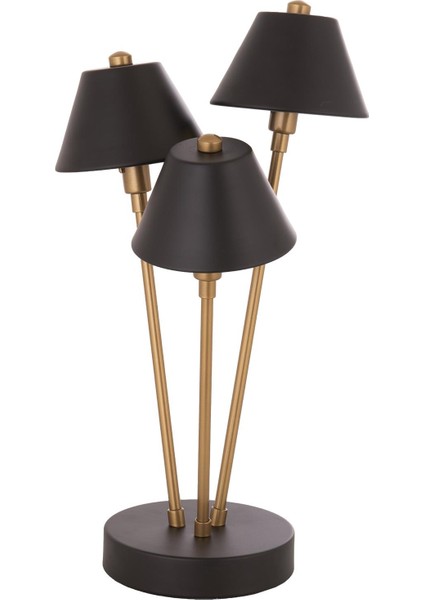 Avonnı ML-9147-3BSY Eskitme/siyah Kaplama/boya Masa Lambası E27 Metal 25CM